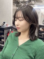 ジエクトカナウ 大阪梅田店(The Ect canow) ミディアムレイヤー似合わせカット黒髪レイヤーカット