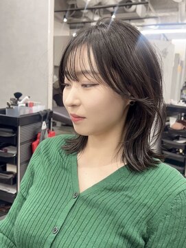 ジエクト カナウ(The Ect canow) ミディアムレイヤー似合わせカット黒髪レイヤーカット