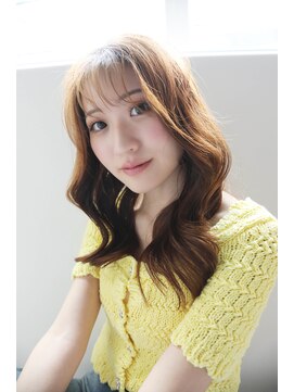 アズグロウ エクラ(AS GROW 'eclat) シースルーバング[デザインカラーレイヤーカットウェットヘア]