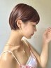 【ケアブリーチ使用】ダブルカラーリタッチ、ショートヘア専用￥17490/表参道