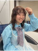 レイヤーカット/くるくるパーマ/ゆるパーマ/中崎町