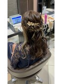 ふわふわハーフアップ