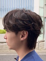 オーガニック アトリエ 大宮(organic+atelier)&nbsp;韓国風ニュアンスフェザーパーマシースルーマッシュウルフ