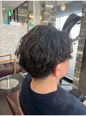緩めツイストスパイラルパーマ波巻きパーマメンズパーマ20代30代