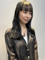 ヌープヘアーアイス(NUUP.hair ici)&nbsp;秋色オリーブ◎ブリーチなし透明感レイヤーミディ