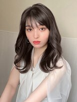 アフロート エル 大阪(AFLOAT L) 暗髪も出せるこなれ感!フェイスレイヤー×ナチュラルセミロング