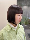まとまりボブ×パープルカラー