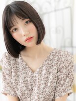 メルア バイ エイト つくば研究学園(Meluah by 8)&nbsp;研究学園/髪質改善/ダークブラウン!切りっぱなしミニマルボブc