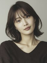 ライクバイコトナ 越谷(RIKE by kotona)&nbsp;ミディアムボブ髪型20代30代40代前髪あり前髪なし面長丸顔越谷