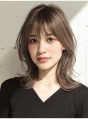 ミディアムレイヤー白髪ぼかしカラー30代40代50代60代