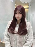 韓国レイヤースタイル×チェリーレッド