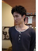メンズスパイキーショートツイスパ刈り上げ眉毛カット韓国ヘア