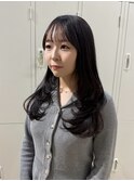 酸性ストレート/前髪カット/リタッチ/カット/ブリーチ
