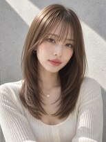 ノア 三宮店(NOA)&nbsp;【NOA】セミロングレイヤー×顔まわりレイヤー シースルーバング
