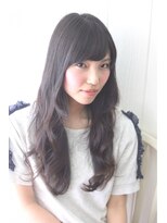 ウィッシュ ヘアー(Wish Hair)&nbsp;王道黒髪ロング   斜めバング×黒髪×伸ばしかけ