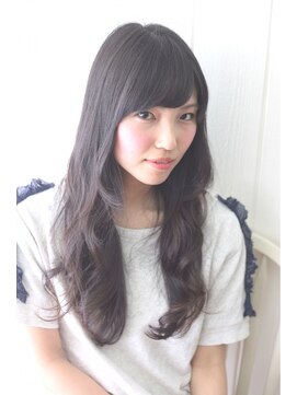 ウィッシュ ヘアー(Wish Hair) 王道黒髪ロング 斜めバング×黒髪×伸ばしかけ