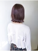 切りっぱなしボブ＿ピンクアッシュ