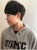 [高田馬場新宿池袋]黒髪地毛風カラーベリーショート刈り上げ女子