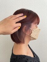 グリー ヘアープロデュース(Gree hair produce)&nbsp;【Gree小川真由美】インナーカラー*レッドピンク*切りっぱなし