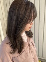 ジップ 浜田店(zip)&nbsp;透明感アッシュグレージュ×20代ガーリーミディ