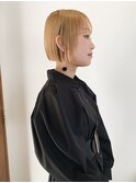 ミニボブ　きりっぱなしボブ　ハイトーンボブ　表参道