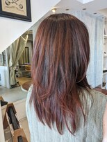 グランジ 北山田店(GLUNGE)&nbsp;【前川、黒岩】軽やかレイヤーをピンクで染めて