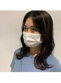 韓国風レイヤーカット 前髪なし