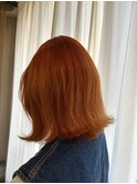 オレンジ×外ハネボブ