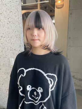 ラニヘアサロン(lani hair salon) ホワイト×ポイントブラック