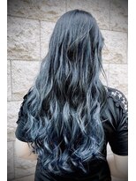 シークレットミラーズ(SECRET MIRRORS)&nbsp;ゆる巻きパーマ×ダブルカラーディープブルー