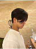 大人の刈り上げない メンズショート センターパート 銀座有楽町