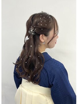 オレンジ梅田店(ORANGE) 卒業式　袴　ハーフアップ　真珠【ミナ】