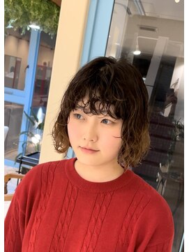 シアン 大須店(CYAN.) 前髪クシャっとボブパーマ