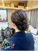 【ヘアセット】肩丈でも出来るアップヘア/茅ヶ崎ヘアセット/早朝