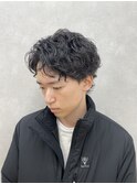 メンズショートニュアンスウェーブパーマ|札幌大通駅個室サロン