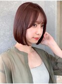 ◇切りっぱなしボブ 顔周りカット 縮毛矯正 髪質改善 表参道