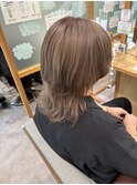 ウルフカット×シフォンベージュ