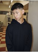 BURGメンズカットアップバングスパイキーショートスキンフェード