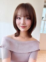 アフロート ディル(AFLOAT D'L) ◎ミディアムレイヤーひし形シルエットグレーブラウン☆