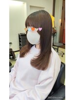 メンズアンドレディース モテナ ツヤ感ブラウンのナチュラルまとまりストレート