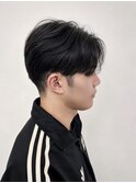 韓国ヘア/メンズカット/センターパート/毛流れヘア