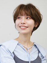 シルフィ(sylph) ふんわり丸みショートボブ_前髪あり♪柔らかブラウン◎