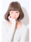 人気ボブスタイル☆アッシュグレージュ透明感カラー10代20代30代