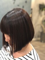 ボヌール ヘアーワークス(Bonheur hair works)&nbsp;前下がりボブ×暗髮×髪質改善トリートメント
