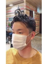 アウラニヘアーリゾート(AULANI Hair Resort)&nbsp;メンズパーマ×アップバング[日野/日野駅/豊田/八王子/立川]