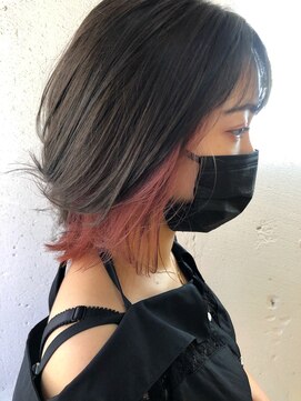ヘアーワークス ヘルム 渋谷店(HAIR WORKS HELM) HELM インナーカラーピンク☆