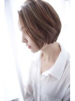 グランアージュ 船橋南口店(grandage)&nbsp;前下がりボブ/脱白髪染め/白髪ぼかしハイライト20代30代40代 t66