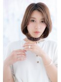 センターパート♪ニュアンスカラー小顔ボブウルフショートb1
