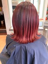 エル オオサカ 心斎橋店(L. OSAKA)&nbsp;カシスピンクボブ_外ハネボブセクションカラー_Y31