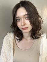 【PARK】オリーブベージュ×ミディアムレイヤー